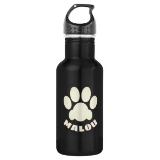Paw Print w/out Name (customizable) Stainless Steel Water Bottle