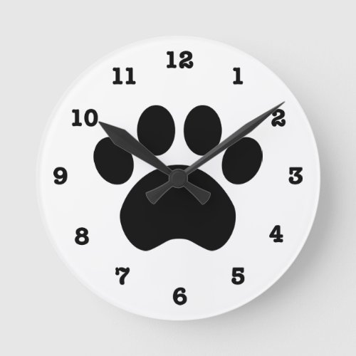 Paw Print Wall Clock