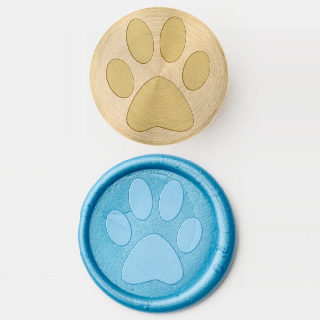 paw print wax seal stamp (Stamped)