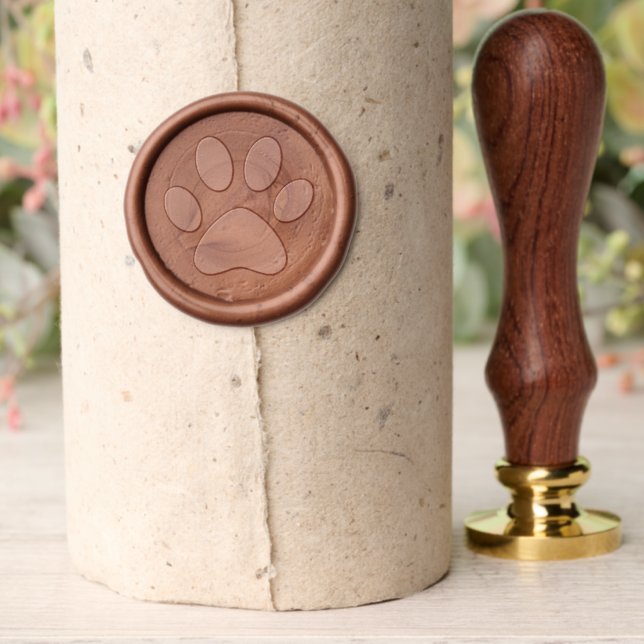 Paw Print Wax Seal Stamp (Insitu (Parchment))