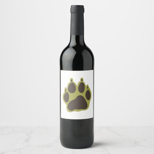 Paw Print Wine Label (Front)