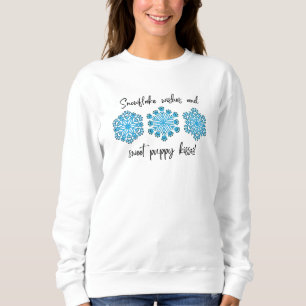 Paw Print Winter Snowflake Puppy Kisses Sweatshirt