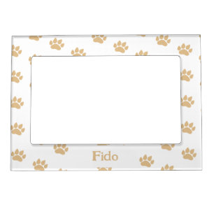 Paw Print with Dog's Name Customizable   Magnetic Frame