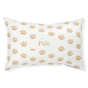Paw Print with Dog's Name Customizable   Pet Bed