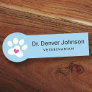 Paw print with heart blue or any color veterinary  name tag