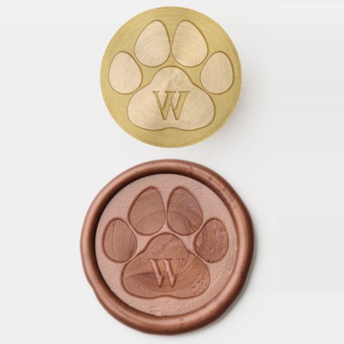 Paw Print with Monogram Wax Seal Stamp