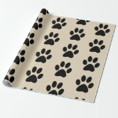 Paw Print and Christmas Tree Wrapping Paper