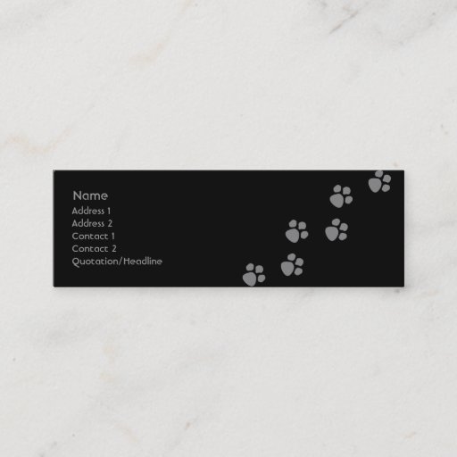 Customizable Paw Prints (2) Business Cards