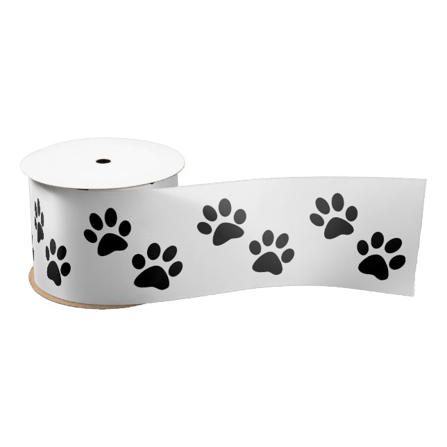 Paw Prints 3 Inches Satin Ribbon (Spool)