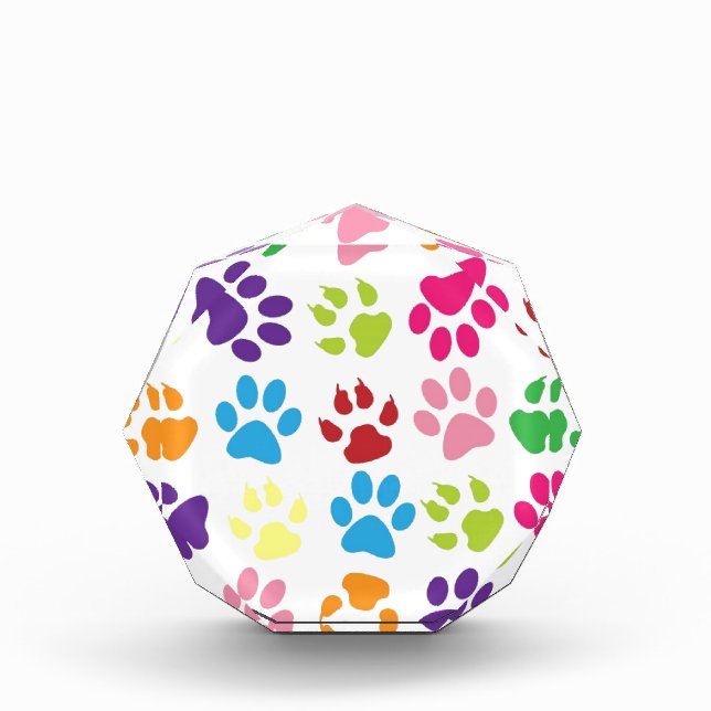 Paw Prints Acrylic Award (Front)