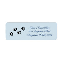 Paw Prints Address Labels