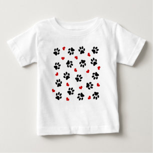 Paw Prints and Hearts Baby T-Shirt