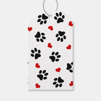 Paw Prints and Hearts Gift Tags