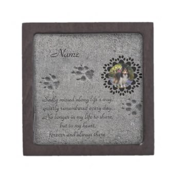 Paw Prints And Photo Gift Box by Paws_At_Peace at Zazzle