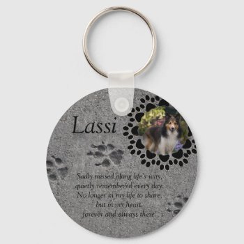 Paw Prints And Photo Keychain by Paws_At_Peace at Zazzle