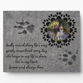 Paw Prints And Photo Plaque by Paws_At_Peace at Zazzle