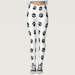 Black Pearl Paws With Attitude American Staffordshire Terrier Dog Print Capris Leggings 