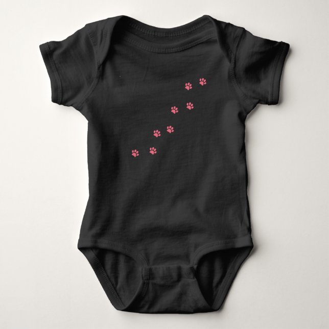 Paw Prints Baby Bodysuit (Front)