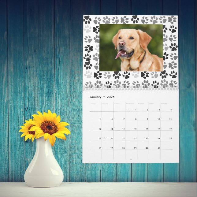 Paw Prints Background Pet Photo Dog Cat Calendar (Creator Uploaded)
