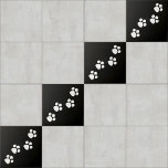 Paw Prints Black White  Ceramic Tile<br><div class="desc">Paw Prints Black White ceramic tile,  cute for pets lovers,  or as decoration for a pet shop,  pet store supplies or vet,  etc. Customize further if you wish you can change colors as you like.


twoteendesgin@gmail.com</div>