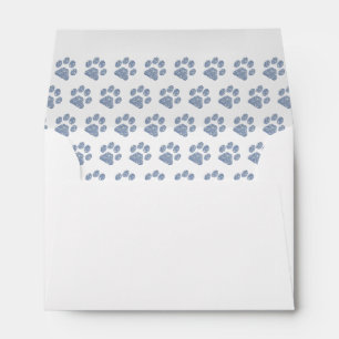 Paw Prints Budget Wedding Return Address Envelope