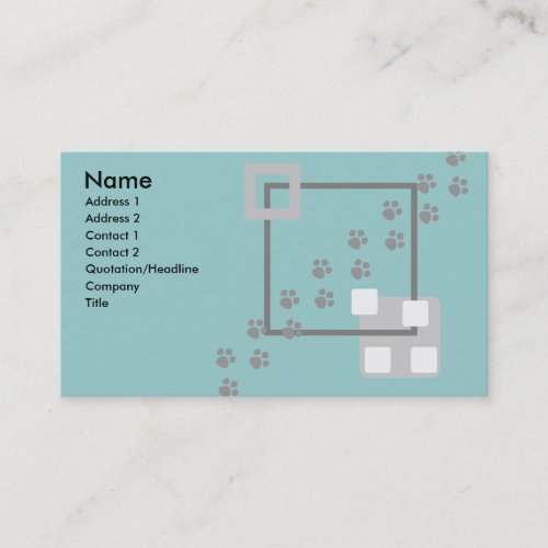 Paw Prints Business Cards