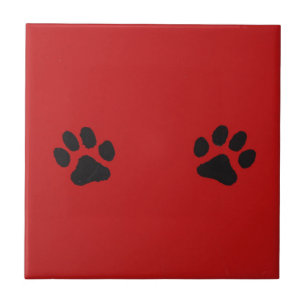 Paw Prints Ceramic Tile