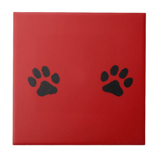 Paw Prints Ceramic Tile