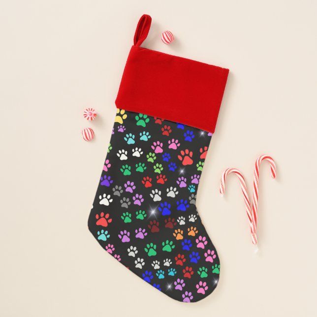 Paw Prints Christmas Stocking (Front)