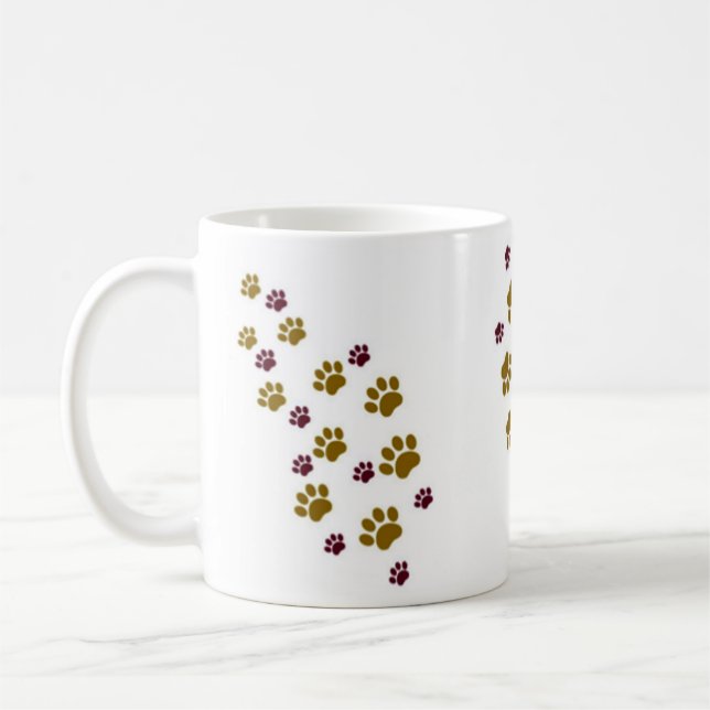 Paw Prints Coffee Mug (Left)