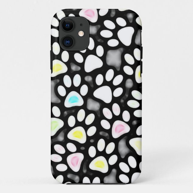 Paw Prints Collage Case-Mate iPhone Case (Back)