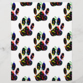 Paw Prints Confetti And Party Streamer Pattern (Front)