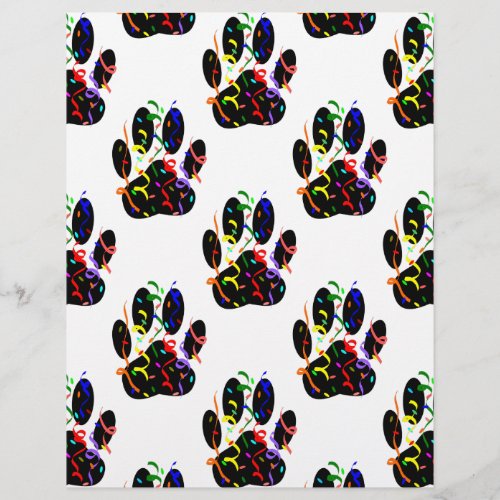 Paw Prints Confetti And Party Streamer Pattern