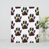 Paw Prints Confetti And Party Streamer Pattern (Standing Front)