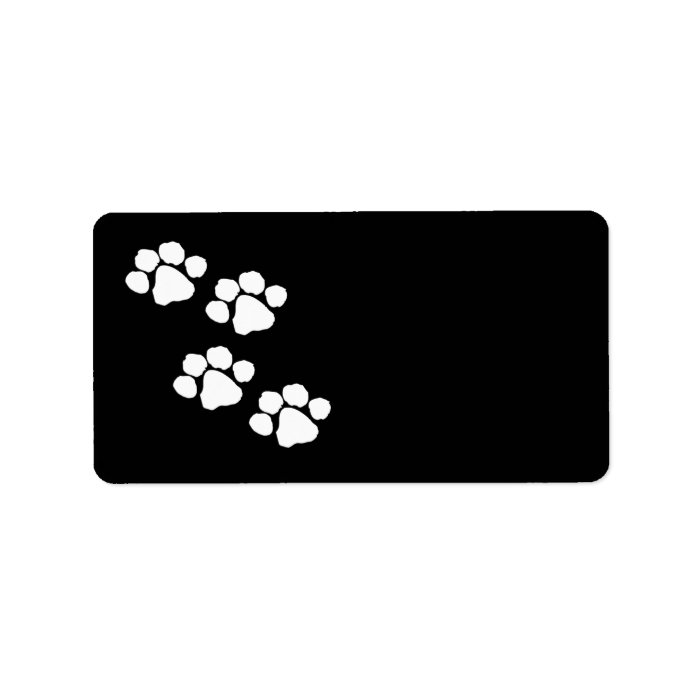 Paw Prints Custom Address Label