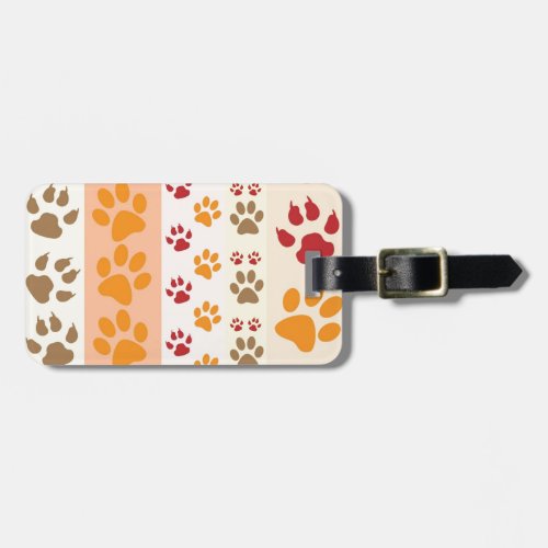 Paw Prints cute Dog Lovers Luggage Tag