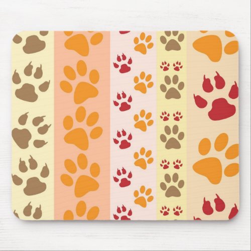 Paw Prints cute Dog Lovers Mouse Pad