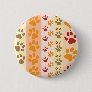 Paw Prints cute Dog Lovers Pinback Button