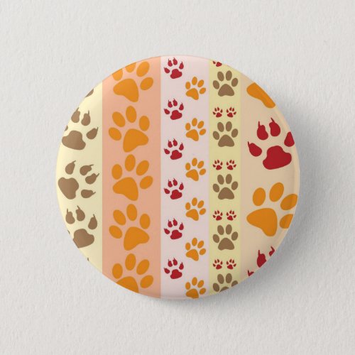 Paw Prints cute Dog Lovers Pinback Button