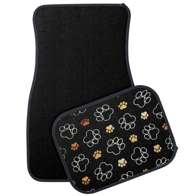 Paw Prints Design Car Floor Mat (Set)