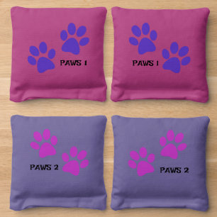 Paw Prints Design Cornhole Bean Bags
