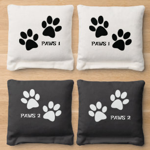 Paw Prints Design Cornhole Bean Bags
