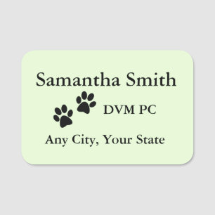 Paw Prints Design Name Tag