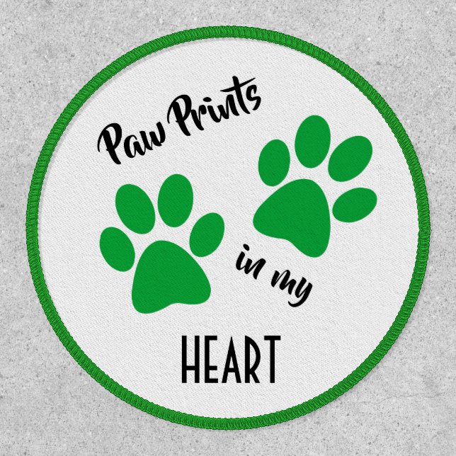 Paw Prints  Design Patch (Front)