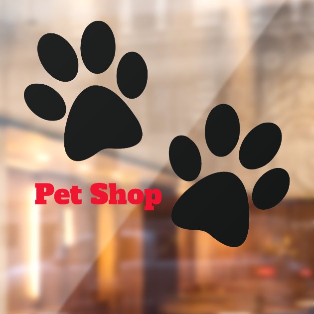 Paw print window sales clings