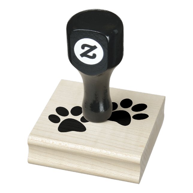 Paw Prints Design Wooden Stamp (Stamp)