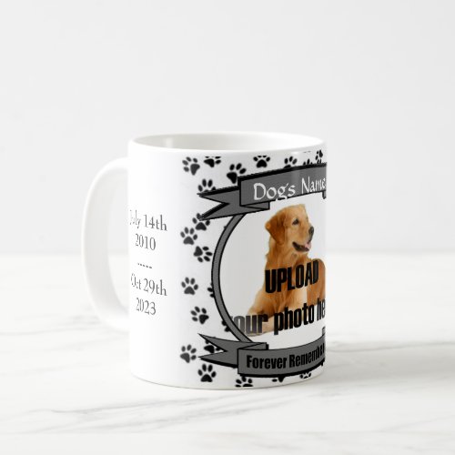 Paw Prints Dog Memorial Keepsake Coffee Mug