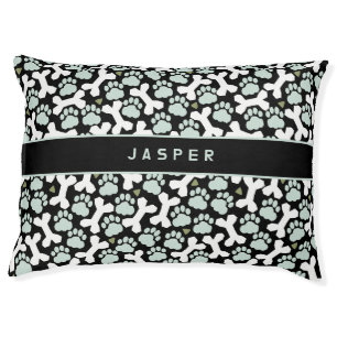 Paw Prints & Dog Treats Customizable Dog Bed