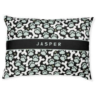 Paw Prints & Dog Treats Customizable Dog Bed