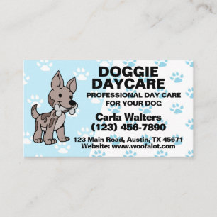 Paw Prints Doggie Day Care Business Card